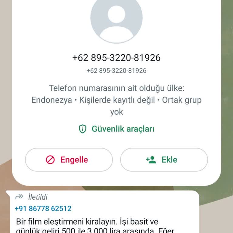 WhatsApp Başka Ülkeden Mesaj