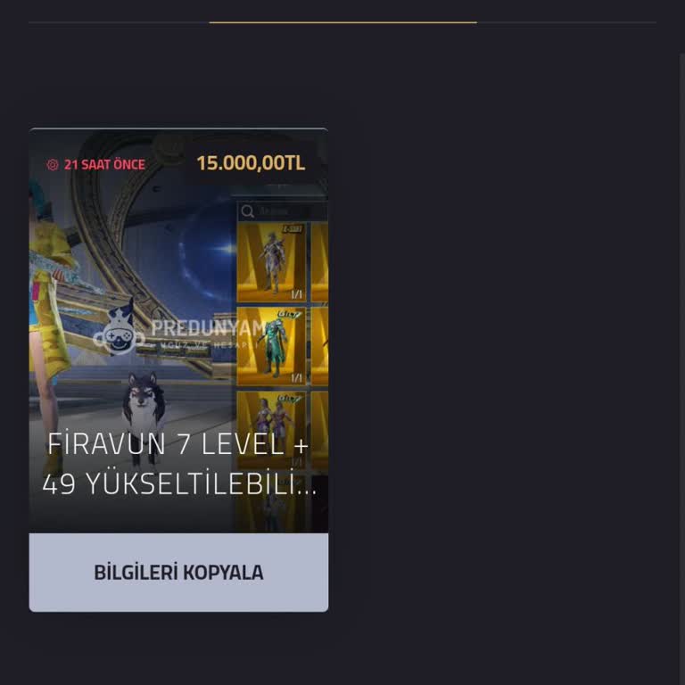 Pre Dünyam Aldığım Hesapla İlgili Sorun