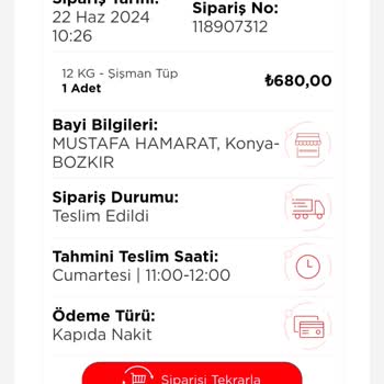 İpragaz Tüpüm Gelmediği Halde Teslim Edildi Diye Mesaj Geldi.