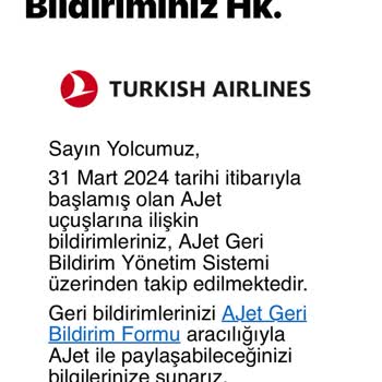 THY/Anadolu Jet-Ajet Arasında Yaşadığım Sorumluluk Kargaşası