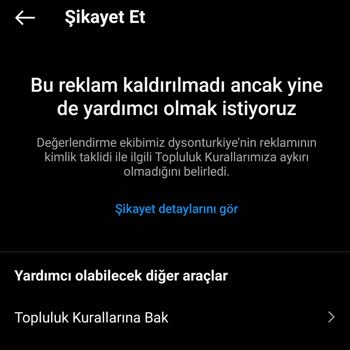 Instagram'da Yanıltıcı Reklamlar Ve Şikayetlerin Dikkate Alınmaması