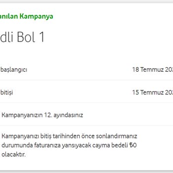 Vodafone Çok Yüksek Teklif