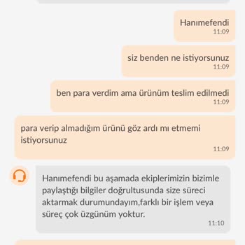 Trendyol Firmasi Ürünümü Teslim Etmedi Para İadesi İstiyorum