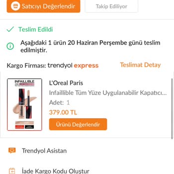 Trendyol Firmasi Ürünümü Teslim Etmedi Para İadesi İstiyorum