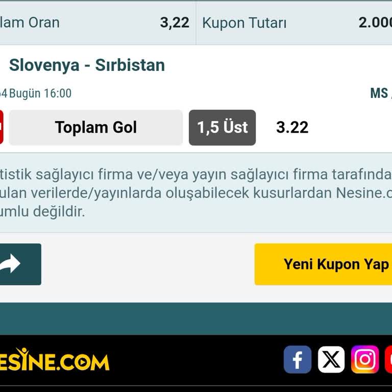 Nesine Oynamış Olduğum Ve Tutmuş Olan Kuponu İptal Etmesi.