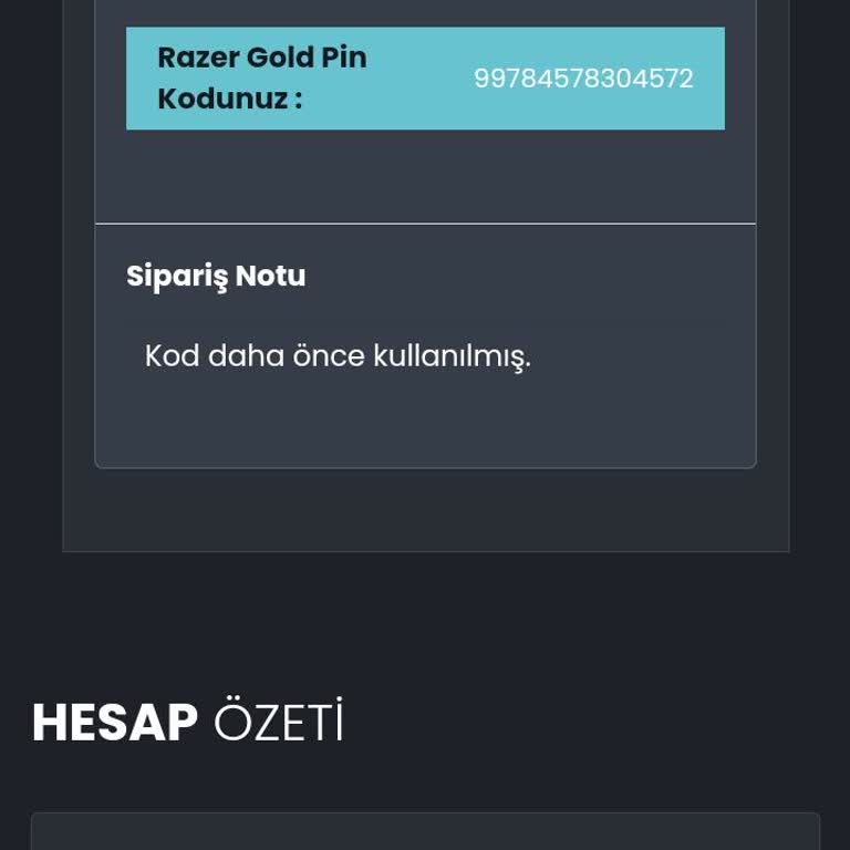 Paycell'de 2750 TL'lik Kodların Kullanılmış Olması Sorunu