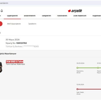 Arçelik.com.tr Den Şikayetçiyim