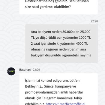 Fixbet Para Çekme Sorunu