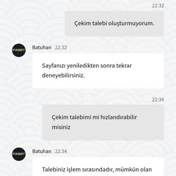 Fixbet Para Çekme Sorunu