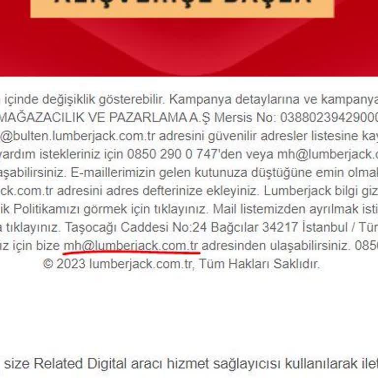 Lumberjack Kişisel Verilerimi Silmiyor!
