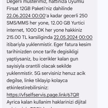 Vodafone. Da Tarife Baz Fiyatının Bir Anda Yükselmesi