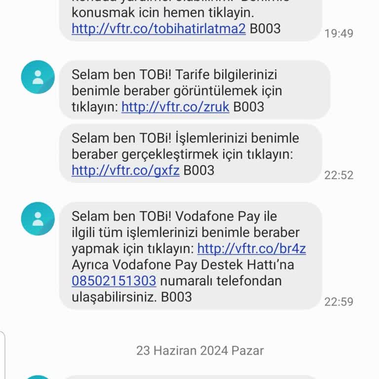 Vodafone Yanıltıcı Bilgilendirme Mesajı