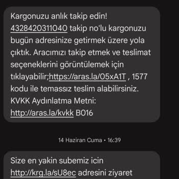Aras Kargo Ürünümü 10 Gündür Elime Ulaştırmadı.