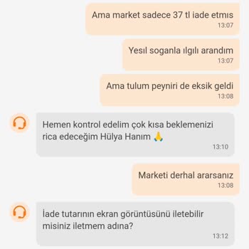 Trendyol Market Eksik Ve Sadece Durumuna Hayıflanılan Ürün!