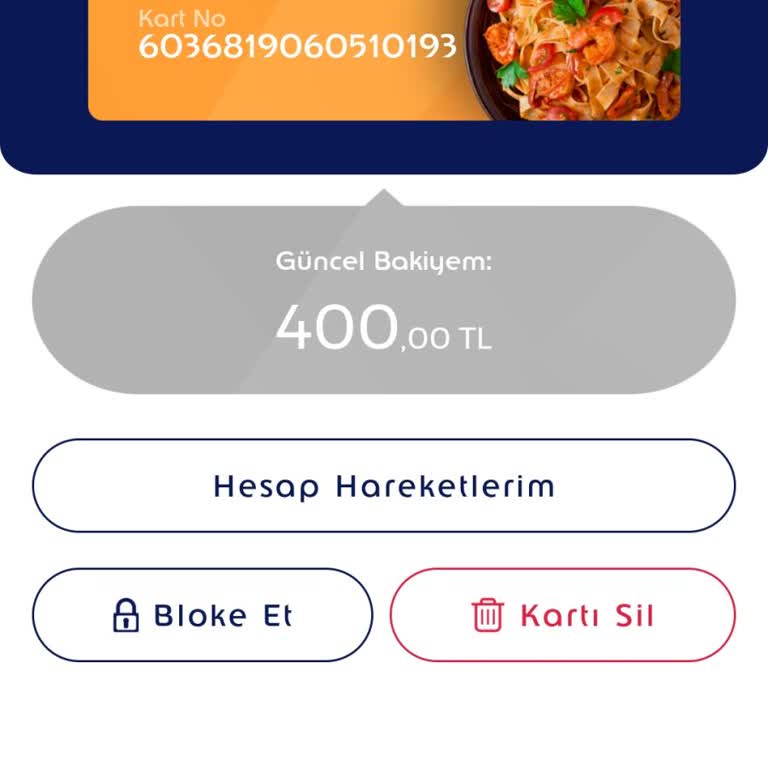 Ticket Restaurant Dijital E-kod Kullanılmıyor
