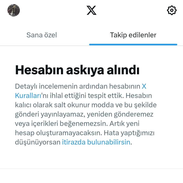 Twitter Hesabım Askıya Alındı