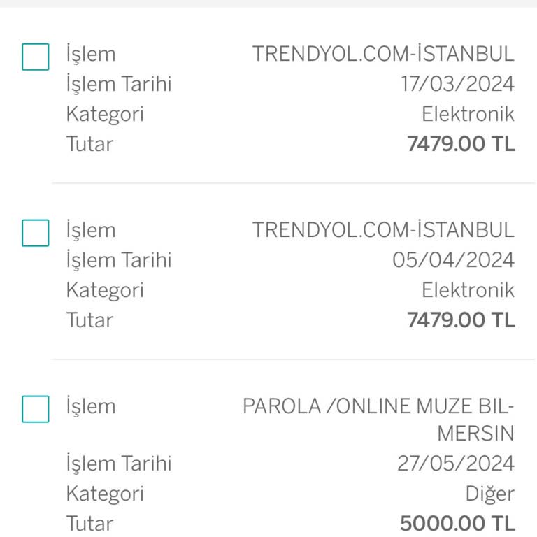 Garanti Bonus Bilgi Dahilinde Olmayan Harcama