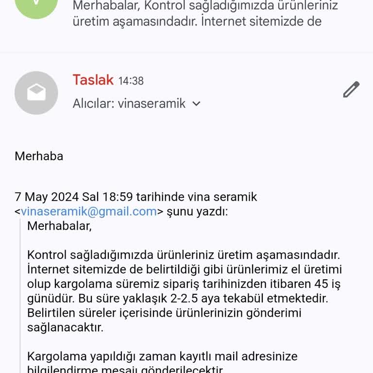 Vina Seramik 100 Günlük Bekleyiş: Siparişim Hala Ulaşmadı!