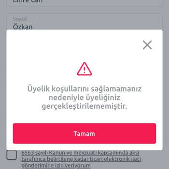TikTak Kirala Üyelik İşlemleri Hesap