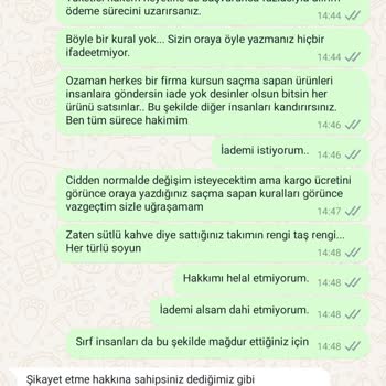 Ahel Tasarım İade Kabul Etmiyor. Yanlış Ürün Gönderiyor. Tavırları KTÜ