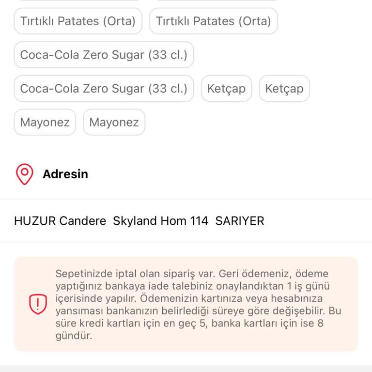 Vadi İstanbul Arbys Şikayet