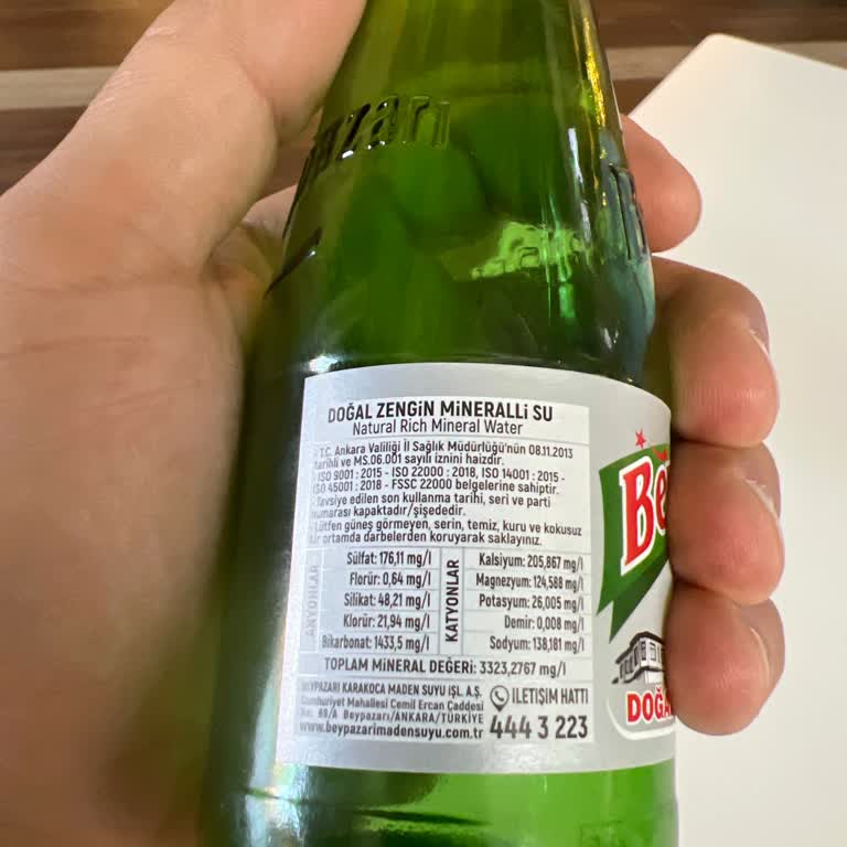 Beypazarı Maden Suyu Anyon Katyon Değerleri Hatalı