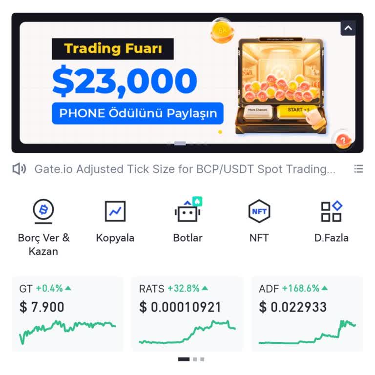 Gate.io Kripto Uygulaması, Hesapta Param Görünmüyor