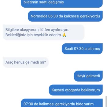 Özlem Van Turizm Otobüs Saat Değişikliği
