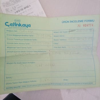 Bakırköy Çetinkaya Mağazası Hatalı Ayakkabı