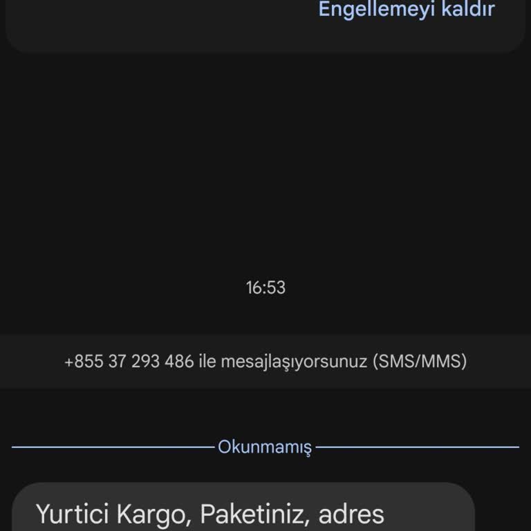 WhatsApp Bilinmeyen Numaradan Gelen Şüpheli Mesaj