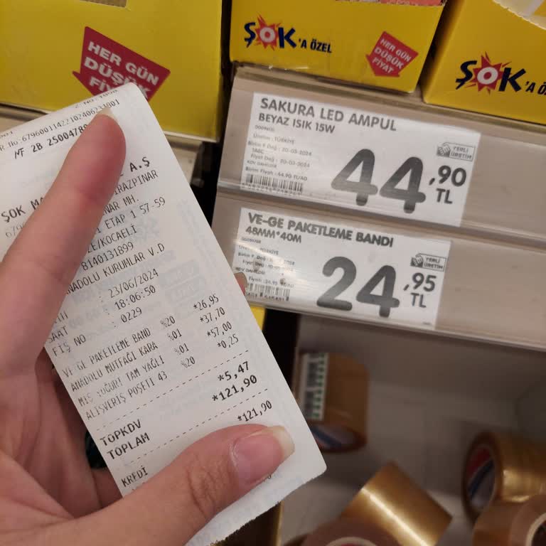 Şok Market Etiket Ve Kasa Fiyatı Farkı