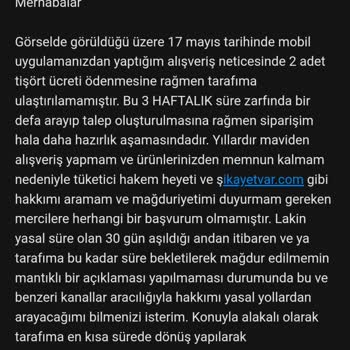 Mavi.com Alınan T-shirt 40 Gündür Gelmiyor