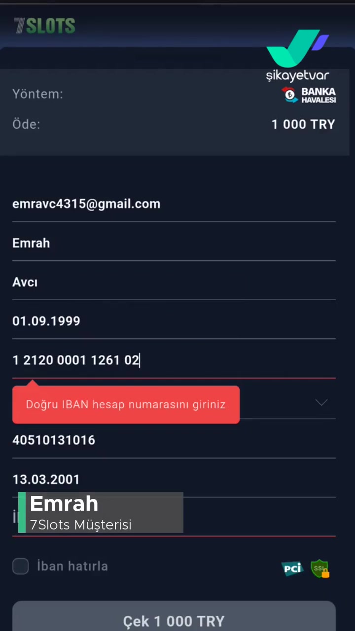 7Slots Doğru IBAN Hatası! videonun kapak resmi