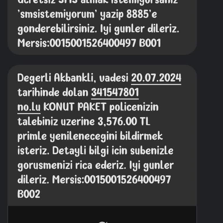 Akbank Poliçe İptali Başvurusu