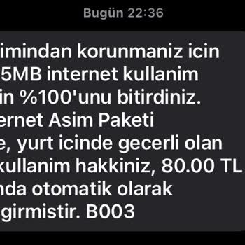 Vodafone İnternet Aşımı Gerekçesiyle Resen Ücret Alıyor