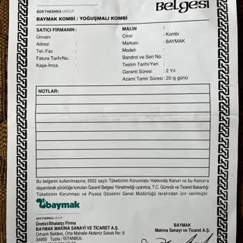 Baymak Duotec Compact24-30 Kombi 2 Yılda 9 Kez Servis Çözüm Yok...