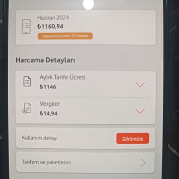 Vodafone Faturamın Yüksek Gelmesi