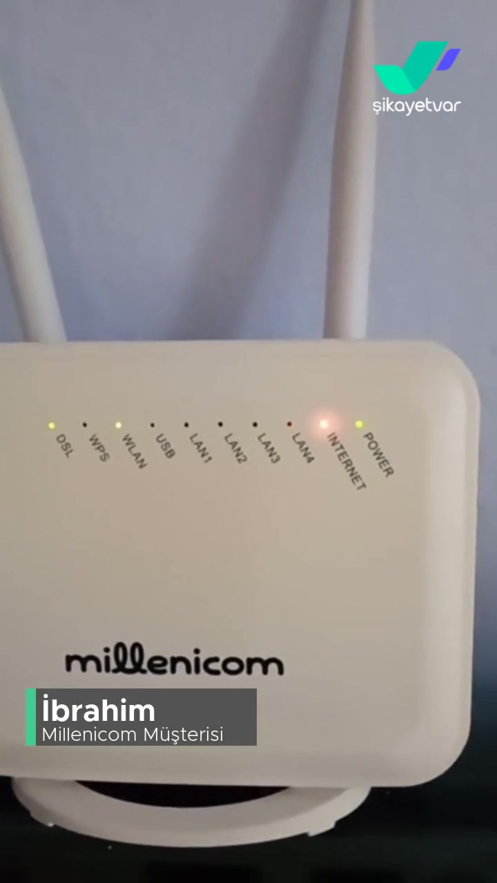 Millenicom İnternet Işığı Kırmızı Yanıyor Ve İnternete Bağlanılmıyor! videonun kapak resmi