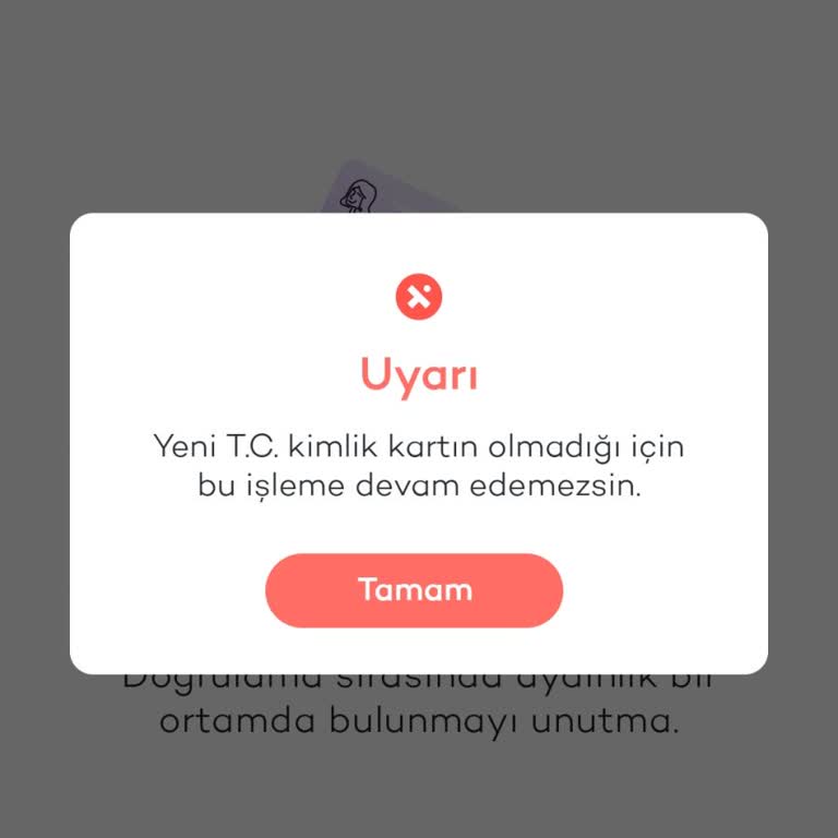 Tosla Kimlik Doğrulaması Yeni Kimliğe Sahip Değilsin Uyarısı Veriyor