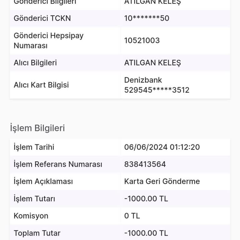 Denizbank İade Edilen Parayı Yatırmadı.