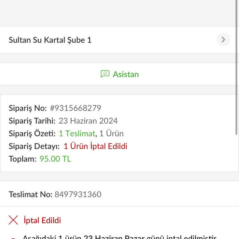 Trendyol GO Hizmet Yetersizliği