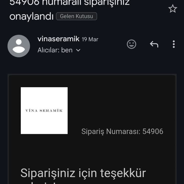 Vina Seramik Siparişi Teslim Etmemesi