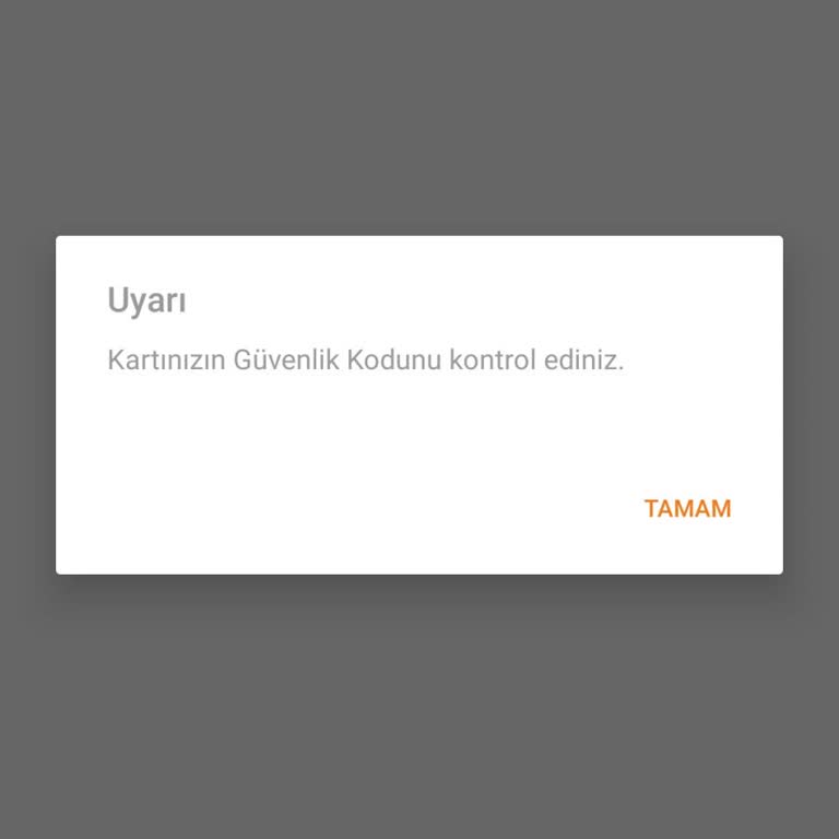 İninal Kart Güvenlik Sebebiyle Kart Onaylanmadı