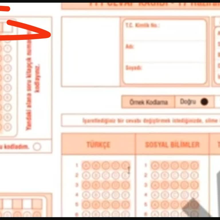ÖSYM YKS Optik Doldurma