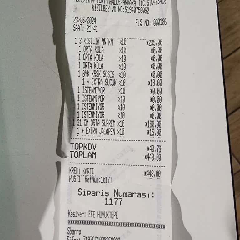 Sbarro Hakkınız Olanı Alamıyorsunuz.