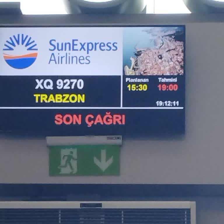 Sunexpress 4 Saat Süren Rötar