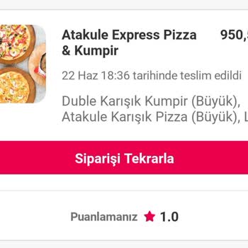 Express Pizza Tarihi Geçmiş Ürün