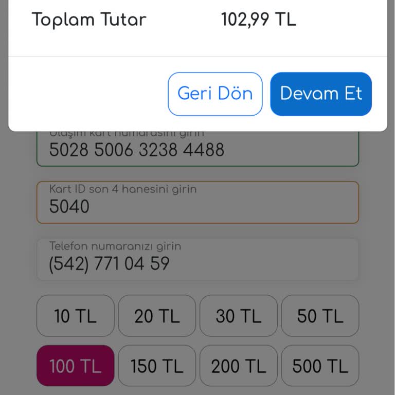 EGO Genel Müdürlüğü EGO Kart Yükleme İşlem Ücreti