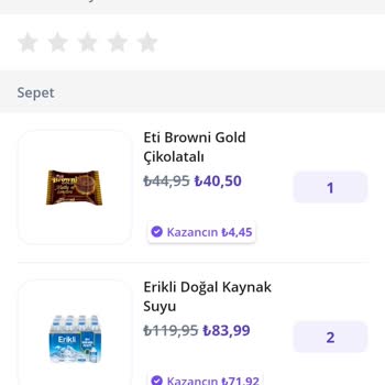 Getir Büyük Ve Normal Getir Uygulamasından Verdiğim Siparişler