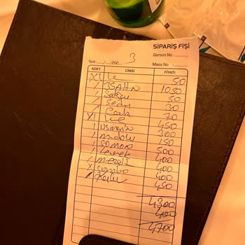 Ali Baba Restaurant Adisyonun El İle Yazılması Ve Zora Ki % De İstemeleri